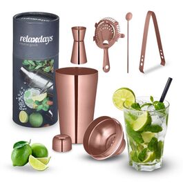 Relaxdays 5-teiliges Cocktail Shaker Set