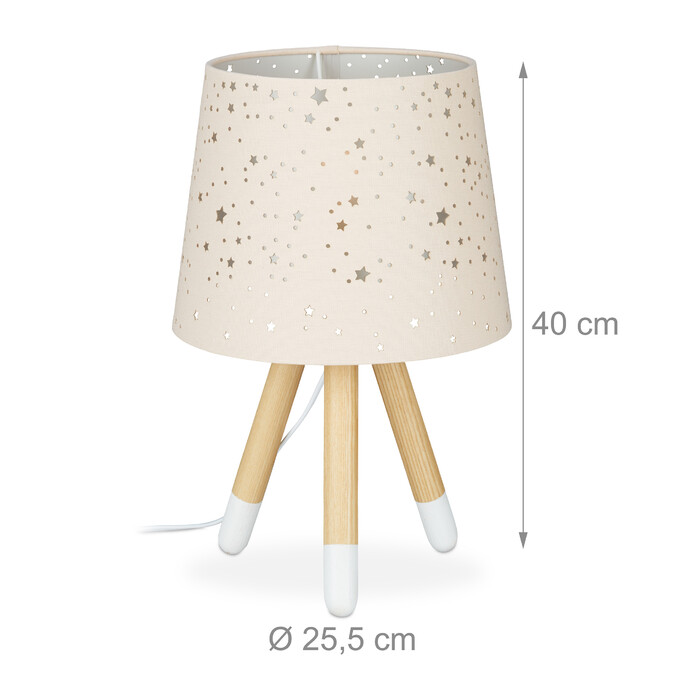 Relaxdays Tischlampe Kinderzimmer Sterne