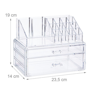 Relaxdays Make-Up Organizer mit 2 Schubladen