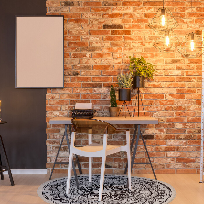 Relaxdays Runder Teppich im Mandala-Design