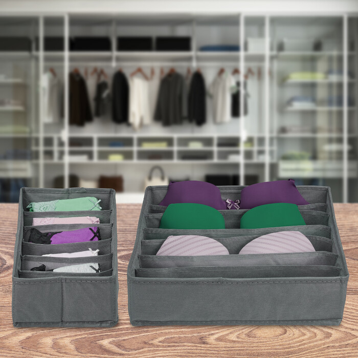 Relaxdays 4 tlg. Unterwäsche Organizer Set