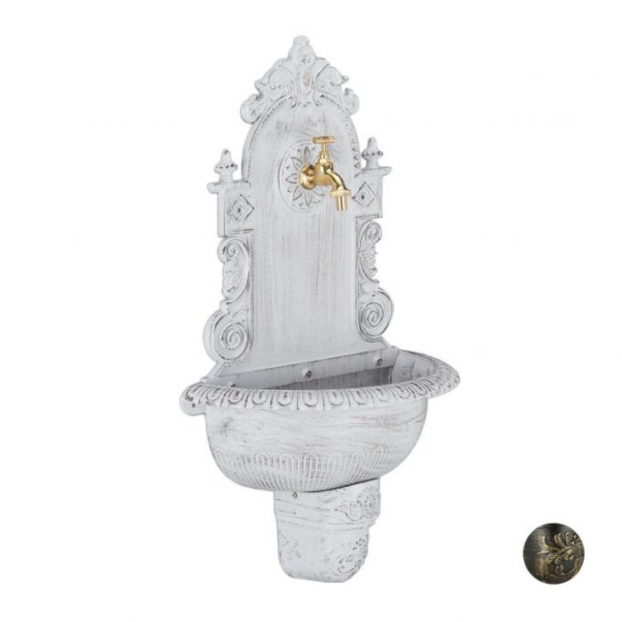 Relaxdays XL Wandbrunnen antik
