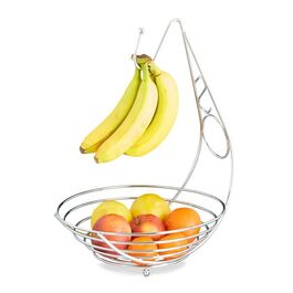 Relaxdays Obstschale mit Bananenhalter