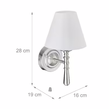 Relaxdays Wandlampe mit Schirm